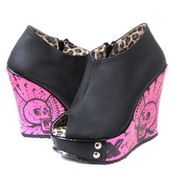 Hot Pink Zip -Botinetas con Cierre - Gabbie Custom Art