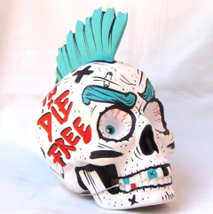 Punk Mohawk Skull