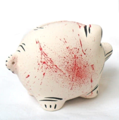 Chanchito Alcancia Zombie Bunny - Gabbie Custom Art