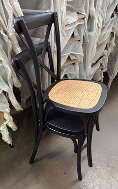 Silla Cross Apilable Natural Black - A574NT - tienda online