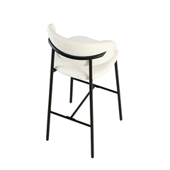 Banqueta Zaro Off White Base Negra -BQS21/OW-N en internet