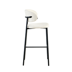 Banqueta Zaro Off White Base Negra -BQS21/OW-N - tienda online