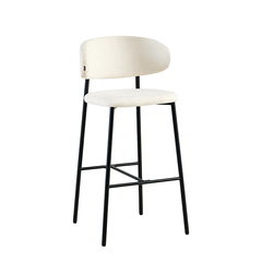 Banqueta Zaro Off White Base Negra -BQS21/OW-N - comprar online