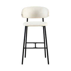 Imagen de Banqueta Zaro Off White Base Negra -BQS21/OW-N