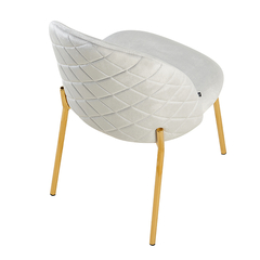 Silla Nova Gris Claro Pana Base Dorada - S22A/GC-N-D en internet