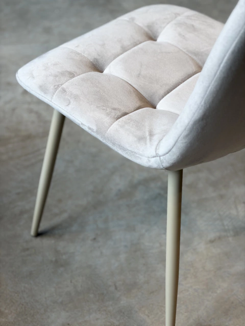 Silla Malta Gris Claro Pana Base Capuccino - DC812/GC-V - tienda online