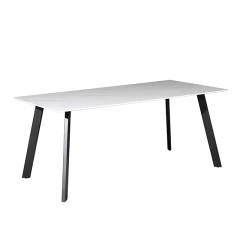 Mesa Bulnes Calacata Base Negra - DT216/WH-N - comprar online