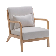 Sillón Alba Natural Chenille c/ Gris Claro - SHNG-02/NTOW - comprar online