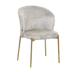 Silla Alina Gris Claro Boucle Base Dorada -DC 8918 CMNT D - comprar online