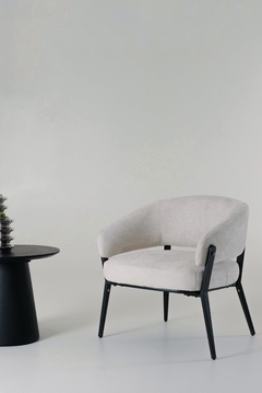Sillón Zenit Chenille Beige Base Negra - TY009BE en internet