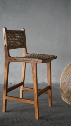 Banqueta Bandung Kraft Laqueado -MLIA34 - comprar online