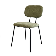 Silla Astra Chenille Verde Oliva Base Negra - ZY01V - comprar online