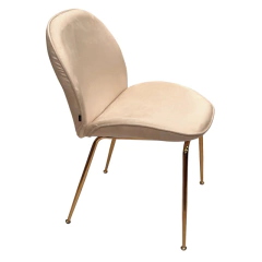Silla Beetle Beige Base Dorada - S-28/BE - comprar online