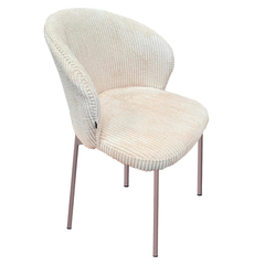 Silla Alina Beige Corderoy Base Capuccino -DC 8918 BE CP - comprar online