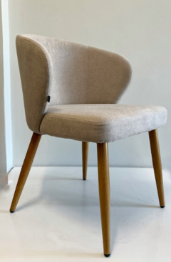 Silla Berna Taupe Base Natural -DC9125TM - tienda online