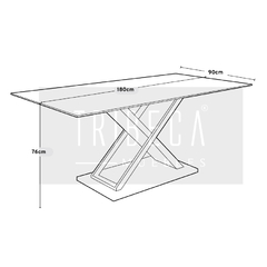 Mesa Exxe Base Blanca 180 - DT-2210/MB - comprar online