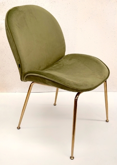 Silla Beetle Verde Claro Base Dorada - S-28/VC - TRIBECA