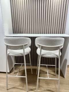 Banqueta Zaro Off White Base Capuccino -BQS21/OW-CA