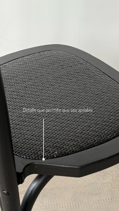 Silla Cross Apilable Full Black - A574FBK - TRIBECA