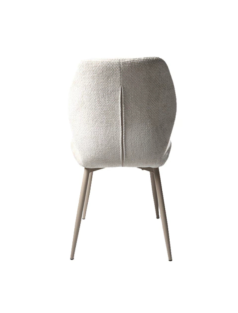 Silla Londra Off White Chenille Base Capuccino -DC872/B-B - tienda online