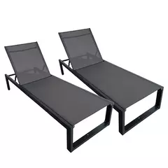 Reposera Niza Gris Oscuro x 2 Unidades - JD5536/GO - comprar online