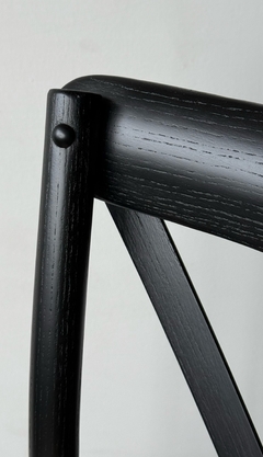 Silla Cross Apilable Natural Black - A574NT - tienda online