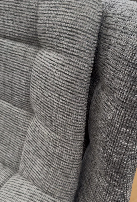 Silla Milano Chenille Gris Claro Base Natural - ULK7094/GC-M - tienda online