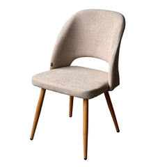 Silla Lotus Taupe Chenille Base Natural - DC834TA-M-CH - comprar online