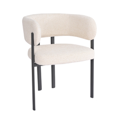 Silla Meridian Chenille Beige Base Negra -DX2675/BE - comprar online