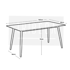 Mesa Gaia Calacatta Base Cromo 140 - DT121CR-N140 en internet