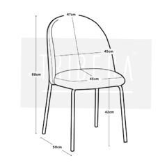 Silla Nova Pana Beige Base Negra - S22A/BE-N-T