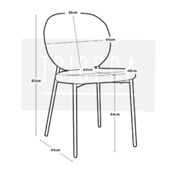 Silla Orion Natural Base Capuccino - DR20032C1NTNAT