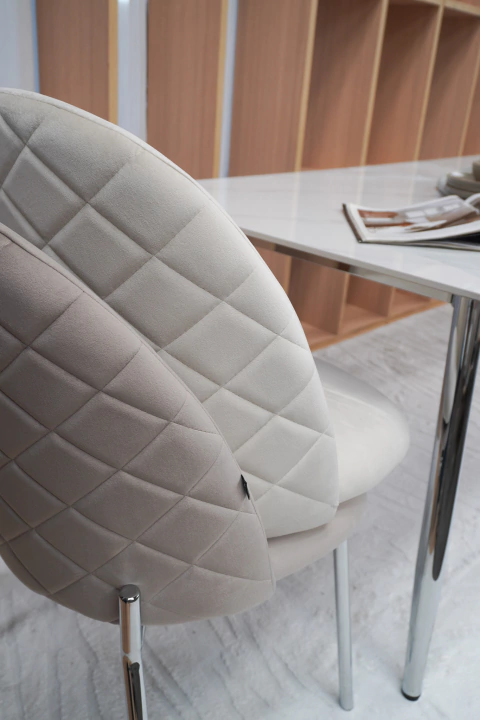 Silla Nova Taupe Pana Base Cromo - S22A/TA-N-CR - tienda online