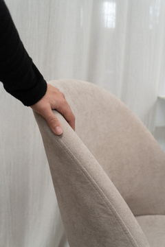 Imagen de Silla Lotus Taupe Chenille Base Negra - DC834TA-N-CH