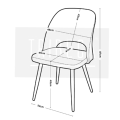 Silla Lotus Beige Chenille - DC834BE-N-CH en internet