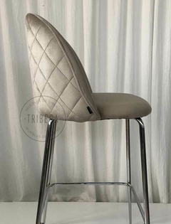 Banqueta Sybil Pana Taupe Base Cromo - DC903C/TA-T en internet