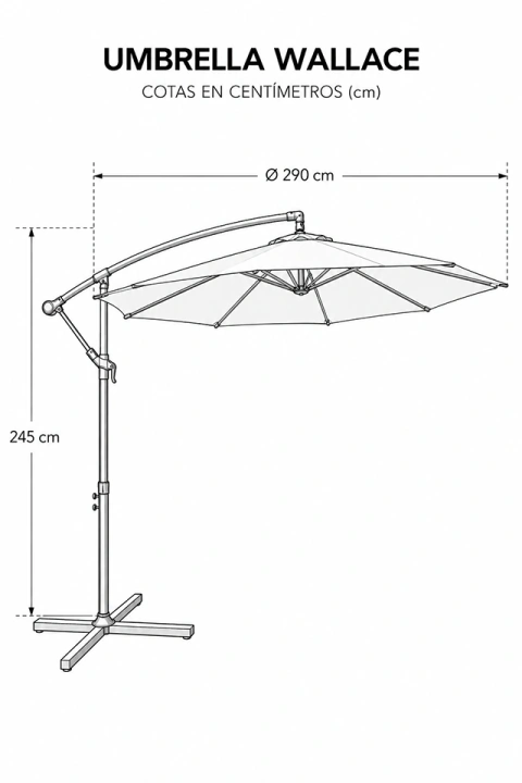 Umbrella Wallace Natural - 801345/N