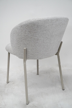 Silla Verona Chenille Gris Base Capuccino - WZCY44G