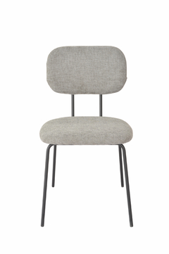 Silla Astra Chenille Gris Oscuro Base Negra - ZY01GO en internet