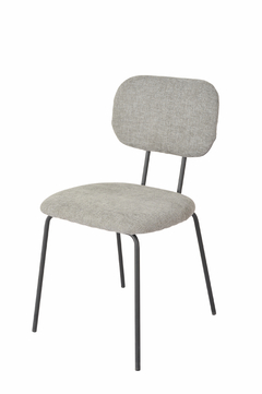 Silla Astra Chenille Gris Oscuro Base Negra - ZY01GO - comprar online