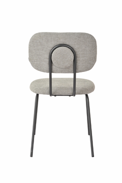 Imagen de Silla Astra Chenille Gris Oscuro Base Negra - ZY01GO