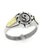 Anillo mini sello yin yang Plata y Oro