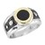 Anillo ancho bvlgari puntitos Plata y Oro