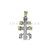 Cruz de caravacca - Plata y Oro mediana - comprar online