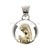 Dije Cristal Virgen Niña 12mm - Plata y Oro - comprar online