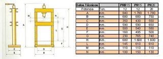 Prensa hidráulica 15 ton. de Pie Modelo PH15 - migarage