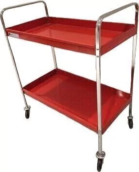 Mesa rodante de 2 bandejas