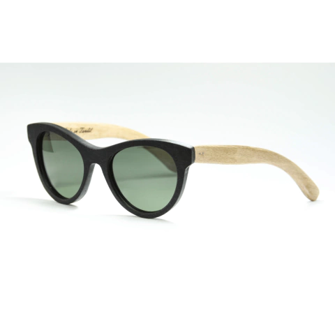 Anteojos de sol polarizados Chipre - madera y acetato - cat eye