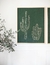 Cuadro bordado cactus verde A - comprar online