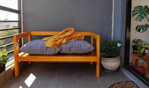 SILLÓN DE 2 CUERPOS JARDÍN / TERRAZA ROBLE